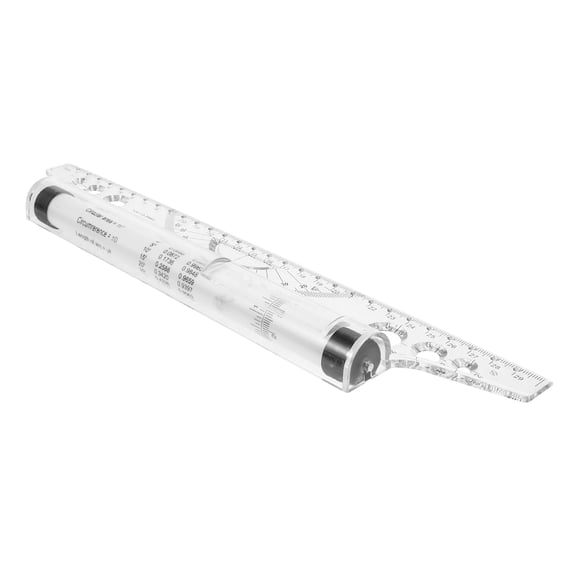 NUOLUX Multi Purpose Rolling Ruler Tool for Drawing Design with Hole for Circles and Lines