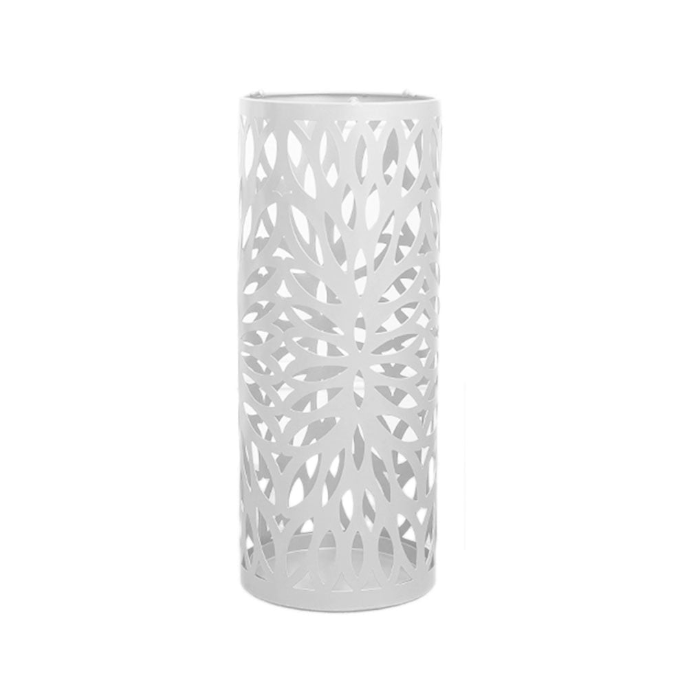 NUOLUX Hollow Umbrella Holder Anti-rust Metal Umbrella Organizer Up to 8 Capacity for Home Office Restaurant(White)