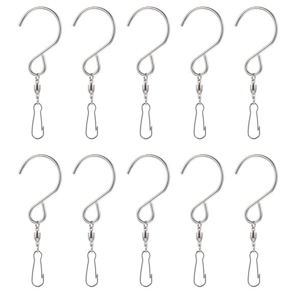 NUOLUX Hook Hooks Hanging Wind Swivelhanger Chimemetalrotating Windsock Bell Pot Clips Hooks Hangers Ornament Clip Spinners