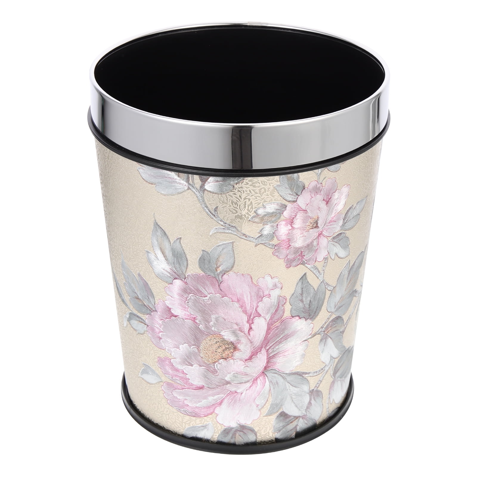 NUOLUX Household Garbage Can Retro Style Trash Can Bathroom Waste Paper ...