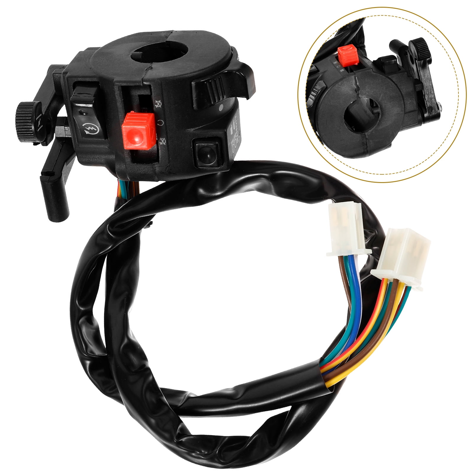 NUOLUX Ignition Starter Key Set for ATV and Dirt Bike with 63.00X6.00X4.00CM Black Handlebar Switch