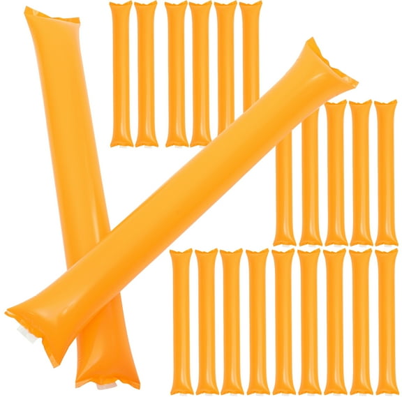 NUOLUX Inflatable Sticks 40Pcs Orange for Night Activities Sports Games Noisemakers