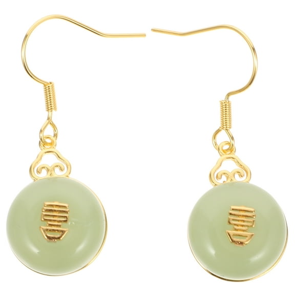 NUOLUX Jade Earrings Earringsjewelry Women Dangle Ear Jewelry Chic Drop Gift Lady Studs
Hook