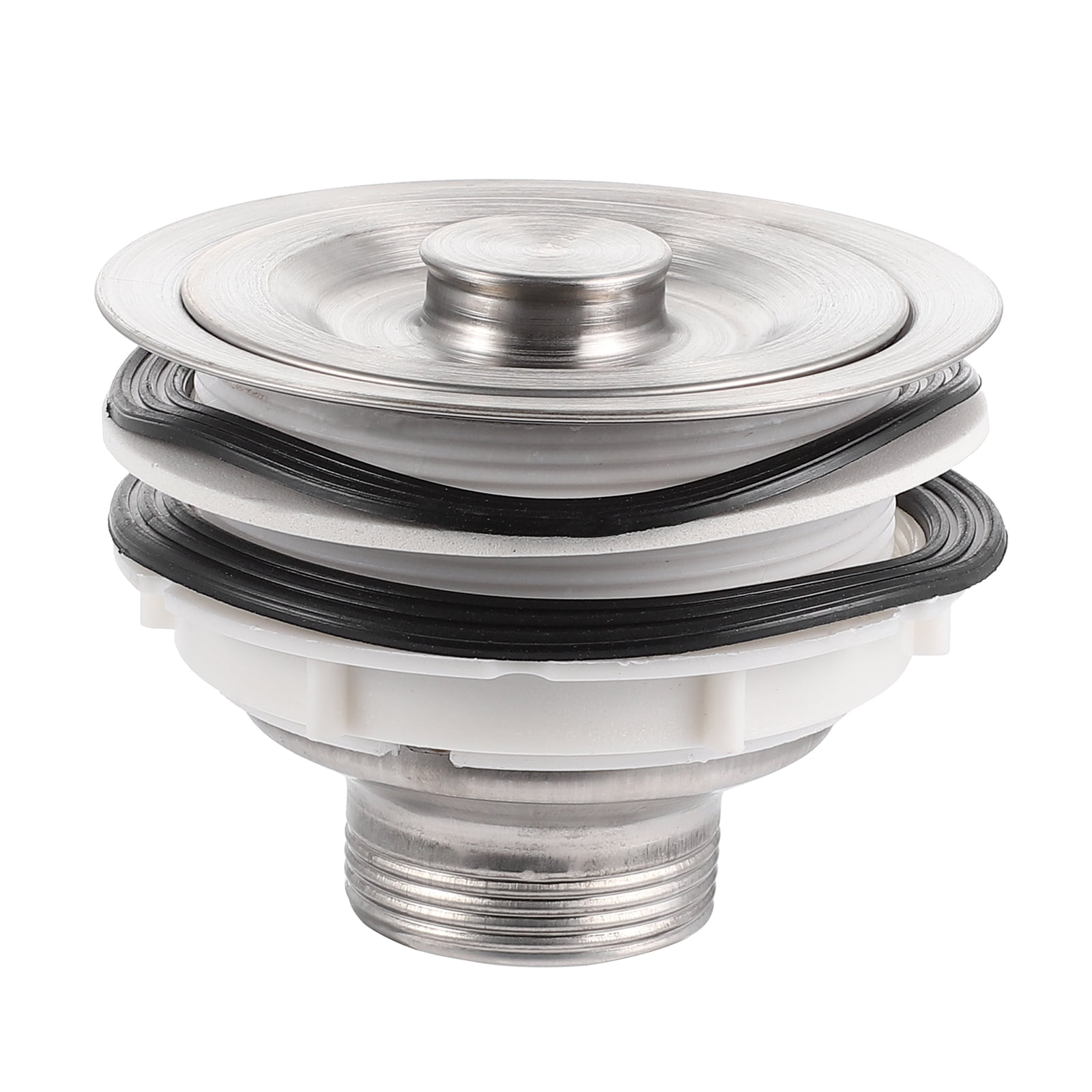 NUOLUX Kitchen Sink Drain Removable Deep Waste Basket Strainer Assembly Sealing Lid