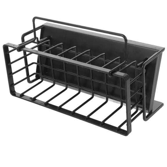 NUOLUX Kitchen Sink Organizer Rack 11.8X4.1X3.7Inch Black Plastic For Kitchen Use And No Drill Installation 1Pcs