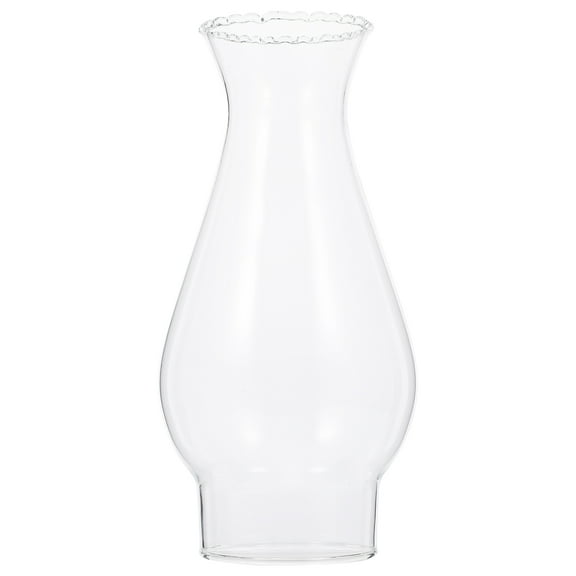 KALLORY Oil Lamp Chimney Replacement - Clear Glass Hurricane Lamp Shade Globe for Kerosene Lamps - Indoor Home Kitchen Lighting Accessory