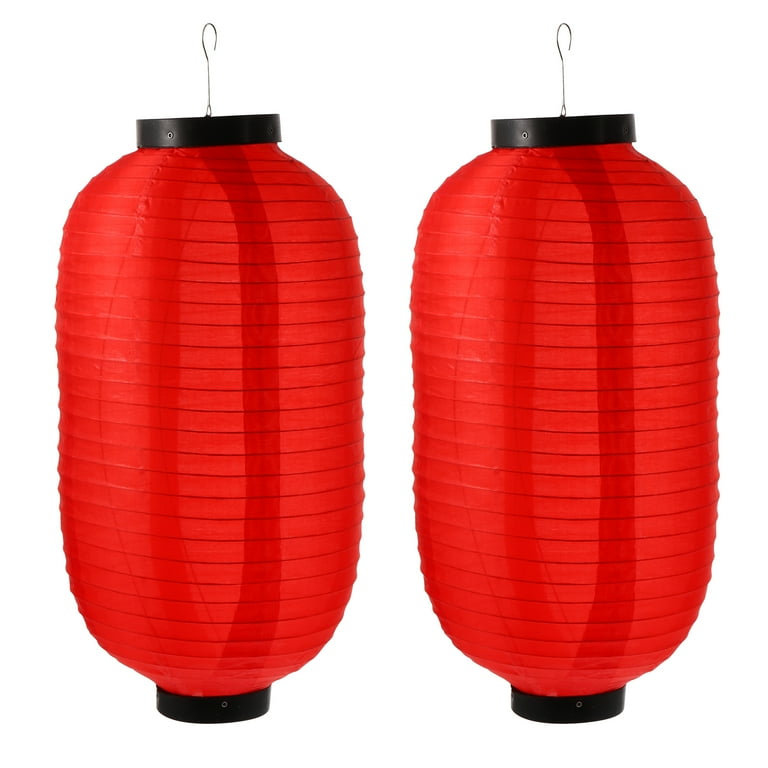 CATIEBYE Hanging Lantern Lamp Silk Cloth Round Decorative