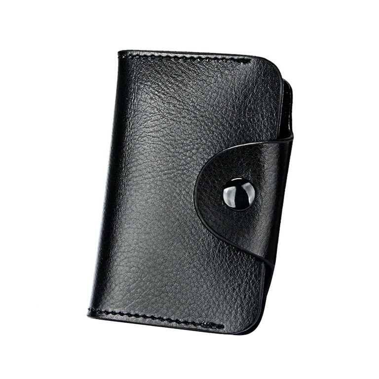 Slim Minimalist For Unisex Genuine Leather Credit Card Holder