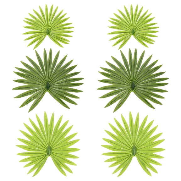 TABLETREANDS 6Pcs Small Palm Tree Fake Palm Branches Dark Green 24Cm 9Inch Small Leaf Special Fabric Home Decoration