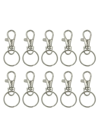 Zerodeko 30pcs 360 Key Fob Swivel Bolt Snap Swivel Clasp Key Chain Clip  Hooks Key Trigger Clasps Keychain Clasp Bag Buckle Metal Snaps Swivel Snap