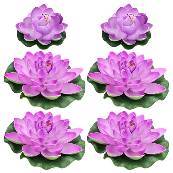 NUOLUX Lotus Artificial Pond Flower Water Floating Lily Decor Padsponds Lilies Flowers Pool Plants Pad Lilly Fake Decorations