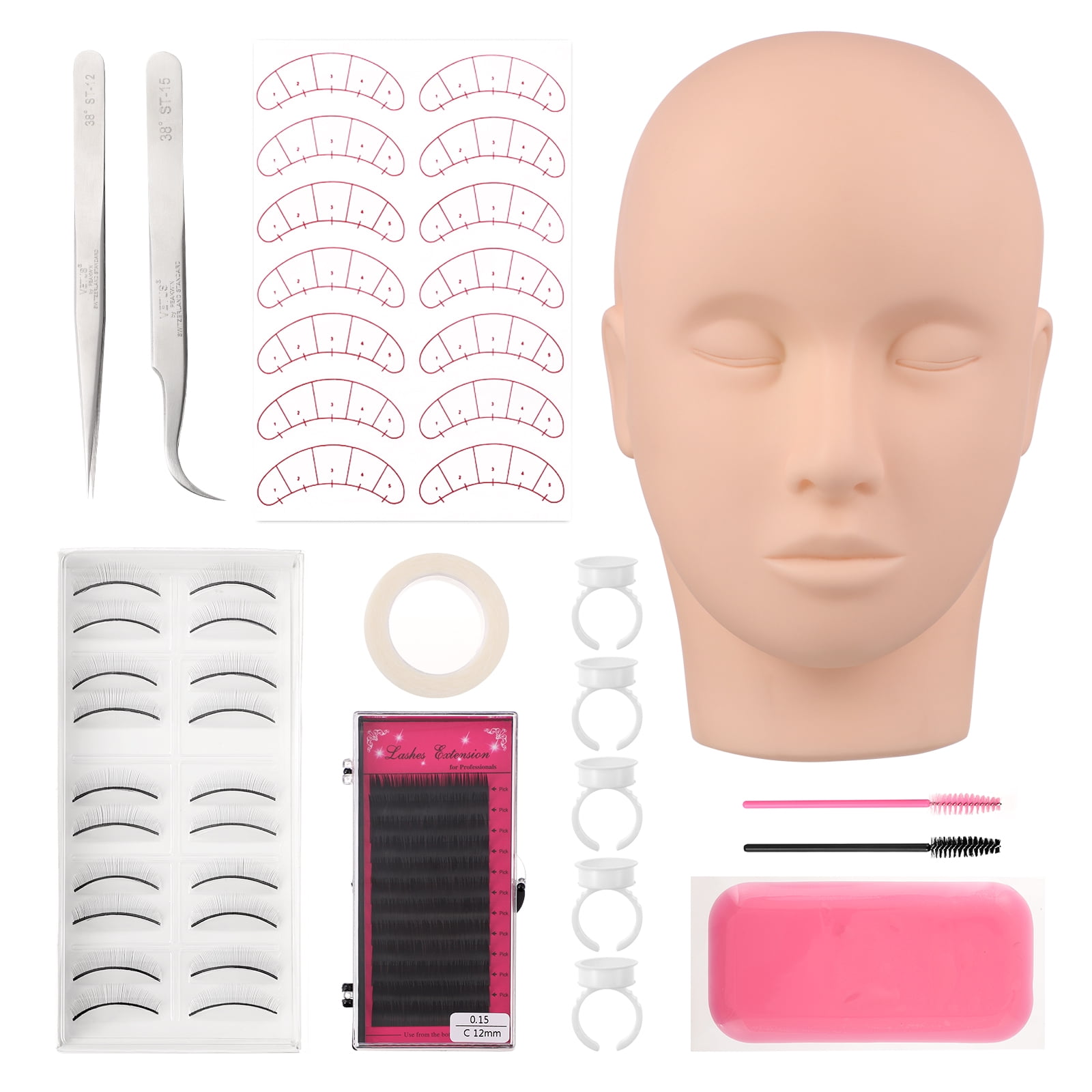 NUOLUX Lurrose Eyelash Extension Practice Kit Professional Eyelashes