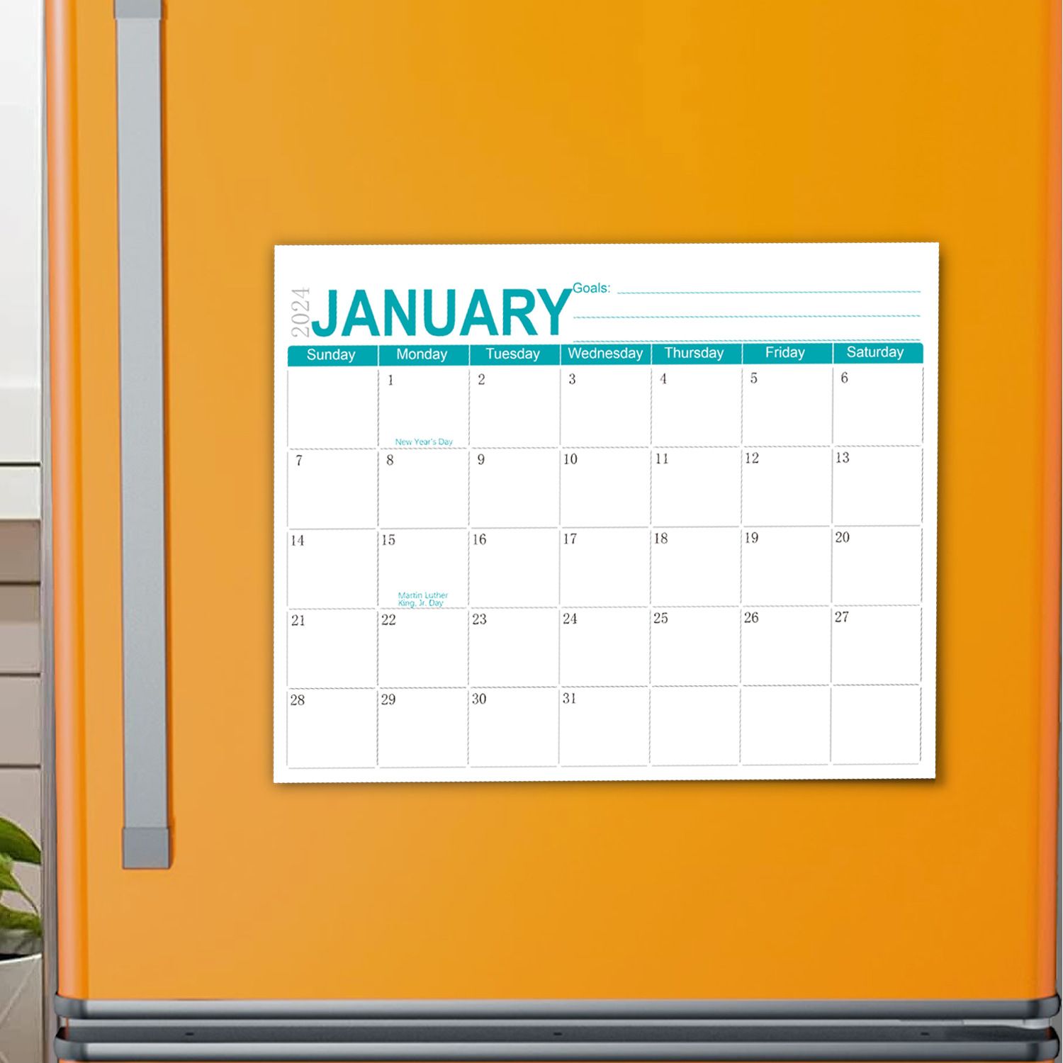 NUOLUX Magnetic Paper Calendar Fridge Paper Calendar Tear Off Calendar 