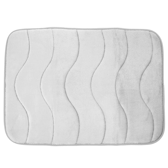 CATIEBYE Anti-Skid Grey Door Entrance Mat Small Bath Mat Quick Dry Non- Floor Rug for Bathroom Kitchen