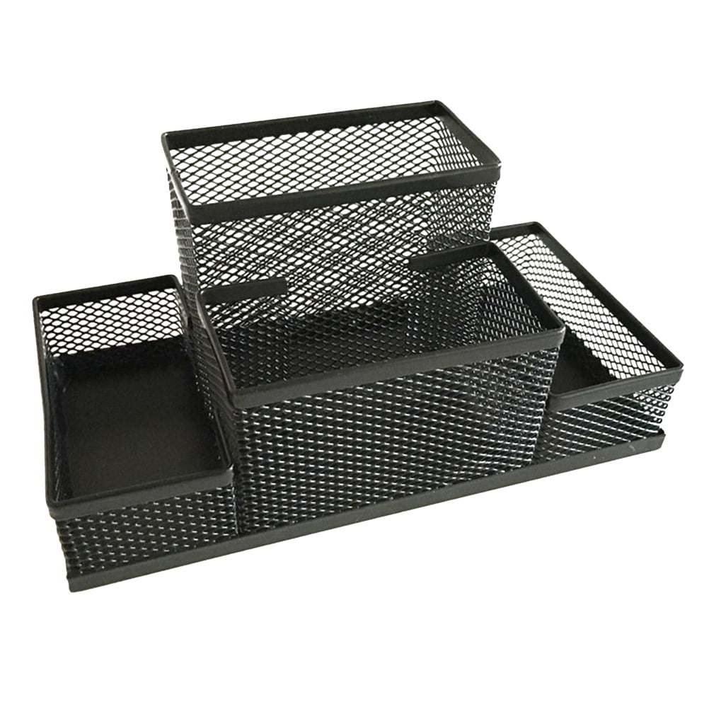 NUOLUX Metal Mesh Table Organizer Desktop Container Pen Holder Storage ...