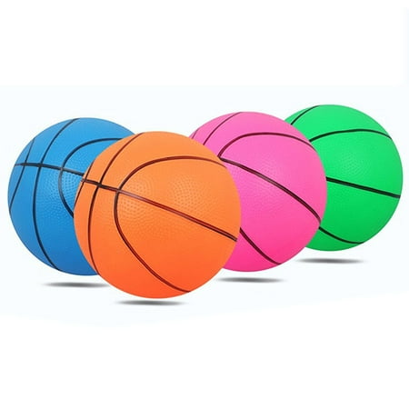 NUOLUX Mini Bouncy Basketball with Easy Inflate Feature, Size 5.1" (13 cm)