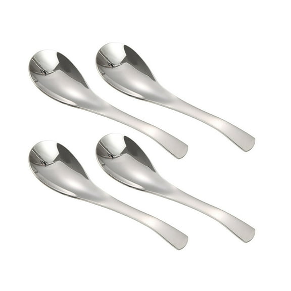 NUOLUX Mini Spoons Desserts Mini Scoop Metal Chinese Spoons Small Tableware Spoon Stainless Steel Child