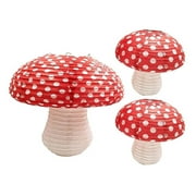 NUOLUX Mushroom Paper Lantern Decor Lanterns 3D Party Hanging Grunge Fairy Room Ornament Shaped Garland Large Jungle Forest