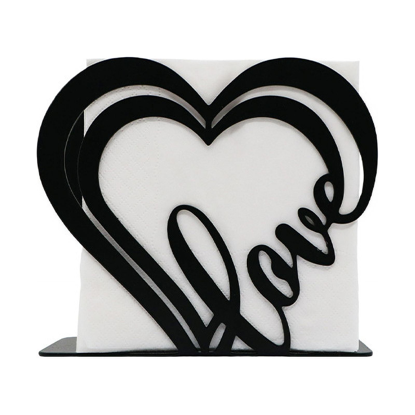 NUOLUX Napkin Holder Decorative Paper Napkin Holder Heart Design Modern