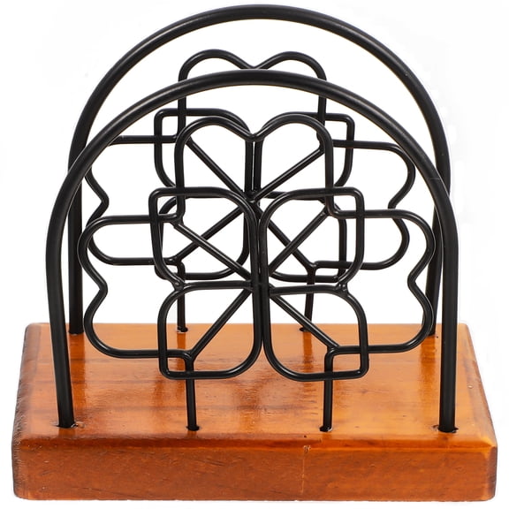 NUOLUX Golden Flower Napkin Holder and Tissue Dispenser Stand for Kitchen, Restaurant, and Tabletop Use