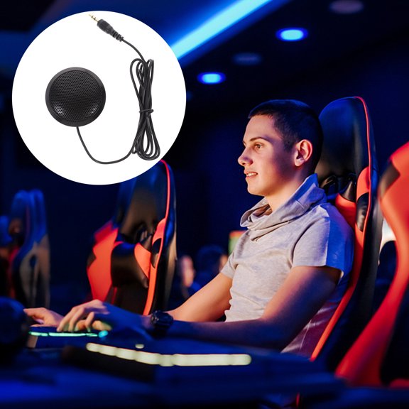 NUOLUX Noise Reduction Conference Desktop Microphone for Pc Laptop Mobile Device Black
