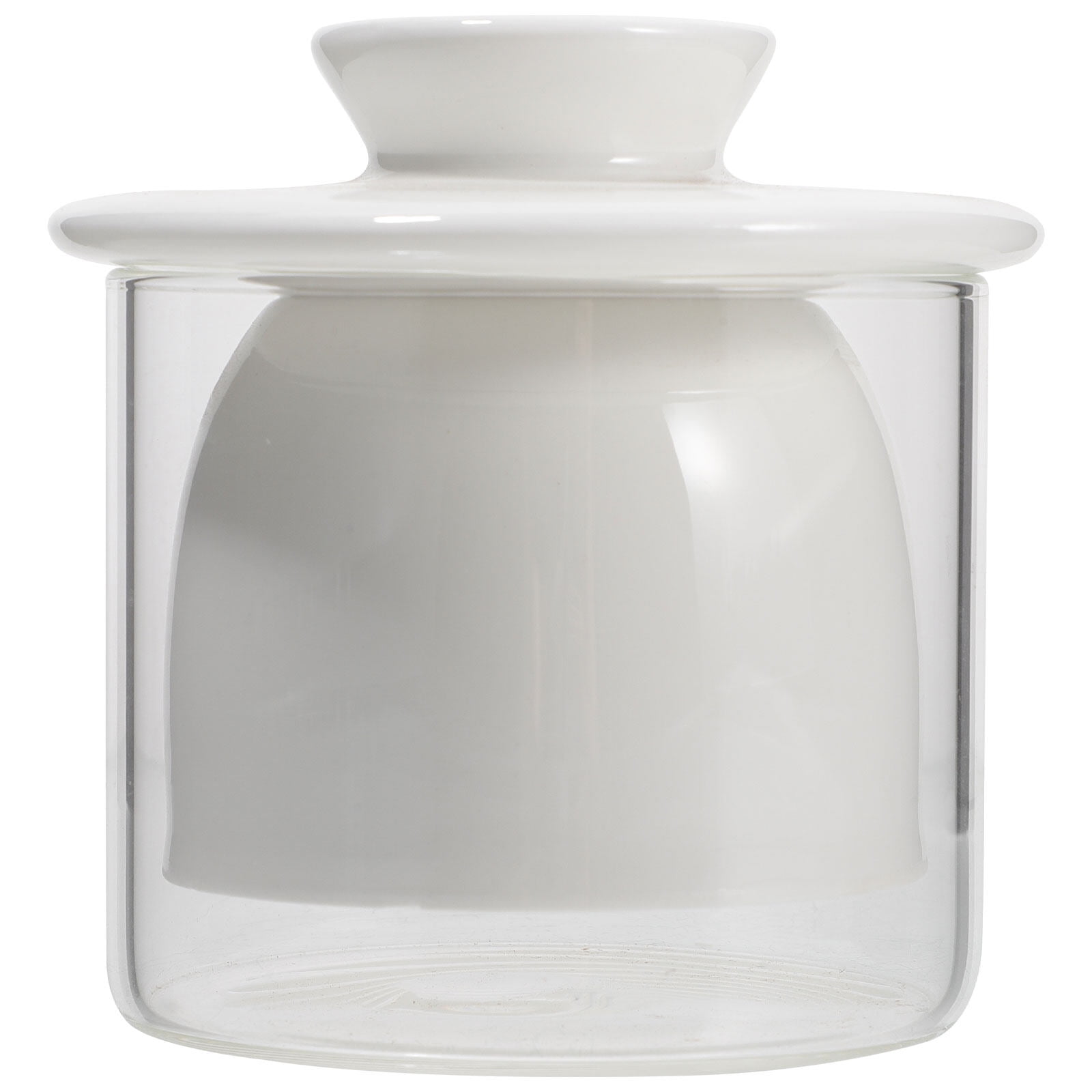 DOWAN Porcelain Butter Crock, 4.5oz Butter Keeper with Water Line, French  Butter Dish for Soft Fresh Butter, Butter Container with Lid, No More Hard  Butter, Green 