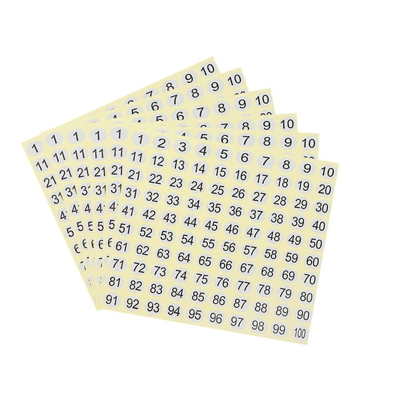 Numbered Inventory Stickers