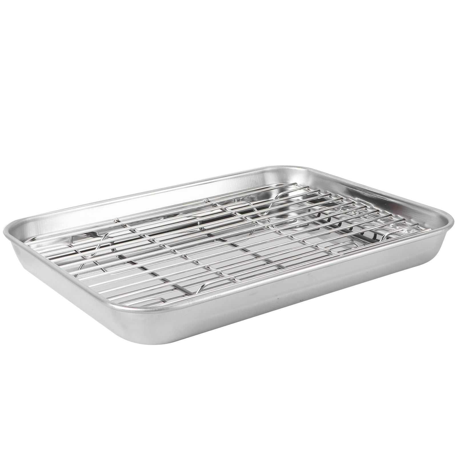 NUOLUX Oven Roasting Pan Cookie Drying Racks Aluminum Tray Stainless