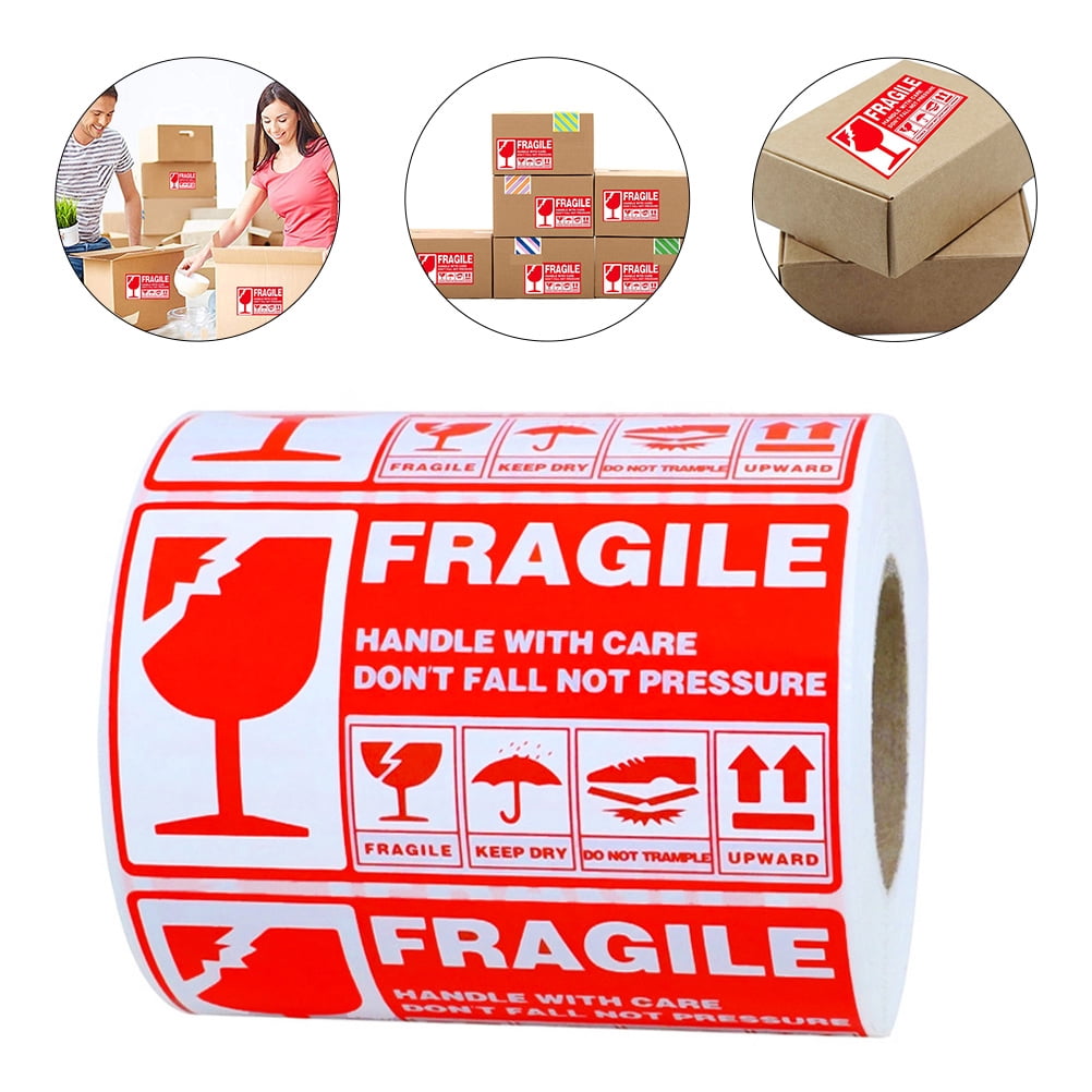 NUOLUX Packing Labels for Moving 300Pack Fragile Stickers Rectangular ...
