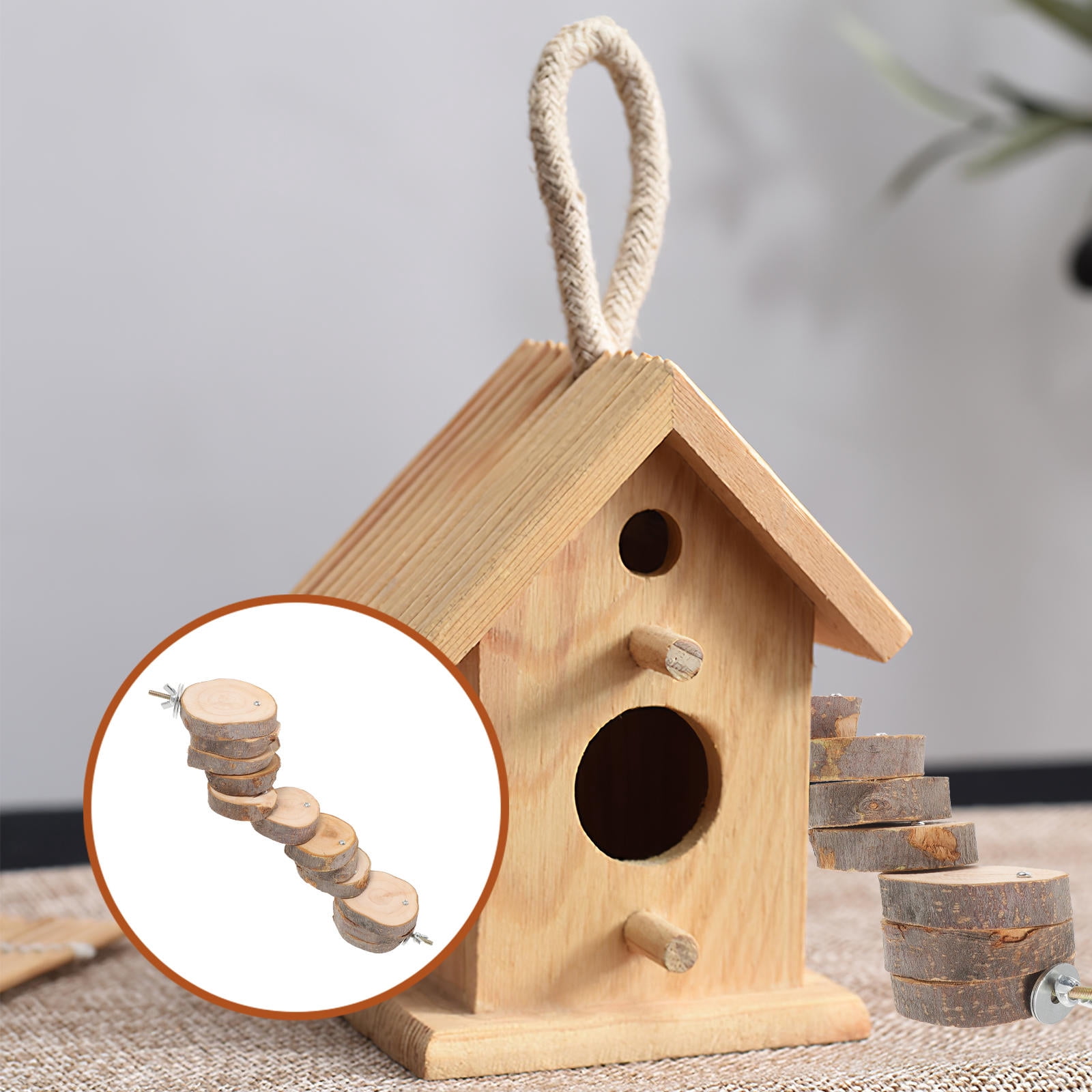 Picture of NUOLUX Parrot Cage Hanging Ladder for Birds Pet Owners Indoor Play ...