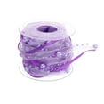 thumbnail image 1 of Tineasur Premium Violet Polyester Wedding Ribbon Band for DIY Bouquet and Party, 1 of 6
