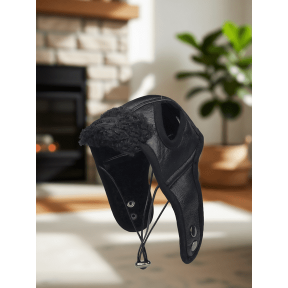 NUOLUX Pet Costume Black Pilot Hat Creative Style for Pets Ideal for Parties and Photos