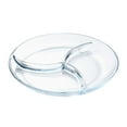 thumbnail image 1 of CATIEBYE Transparent Glass Divided Plate with Portion Control for Storage, Picnics, and Meal Prep, 1 of 6