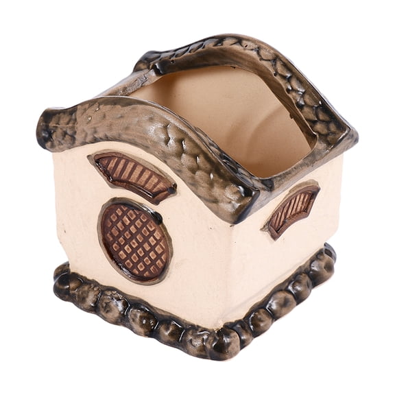 NUOLUX Pot Succulent Planters Chinese Style Zen Decorations House Shape Flower Ceramics Flowerpot Garden