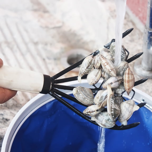 NUOLUX Rake Beach Seafood Shell Tool Cultivator Claw Digging Fork Clam Mussel Scallopgarden Digger Scraper Sand