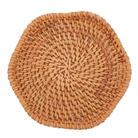 Tineasur Rattan Weave Cup Mat Heat Insulation Coaster 1 Piece