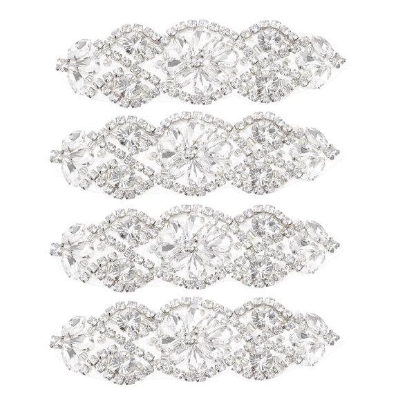 NUOLUX Rhinestone Applique Belt Bridal Patch Wedding Patches Appliques Dress Crystal Sewing Diamond Iron Gold Decor Embroidered