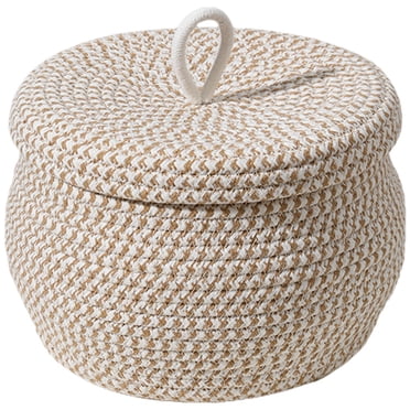 Round Baskets With Lids - Set Of 3 Decorative Baskets With Lids For...