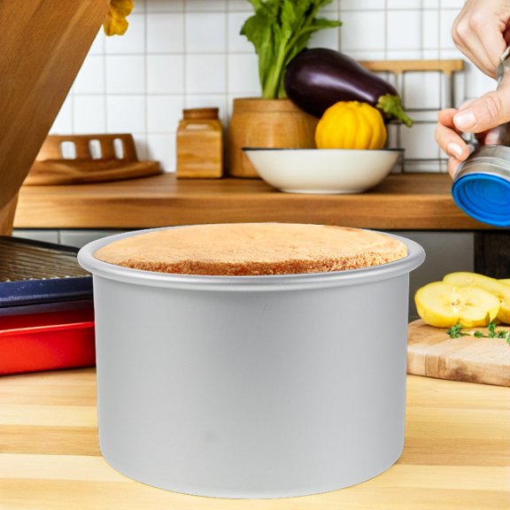 NUOLUX Removable Bottom Cake Pan Nonstick Aluminium Alloy Plated Silver for Baking