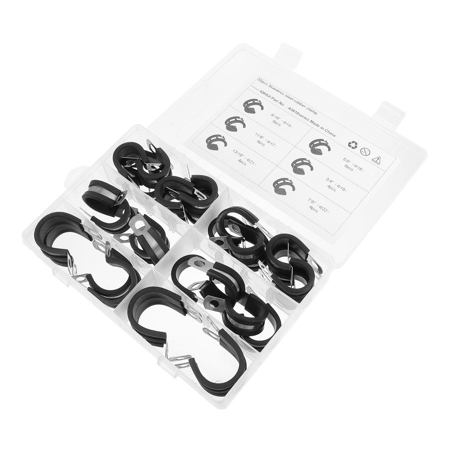 NUOLUX Rubber Clamp Hose Cable Clamp Clamps Cushioned Clamps Holder