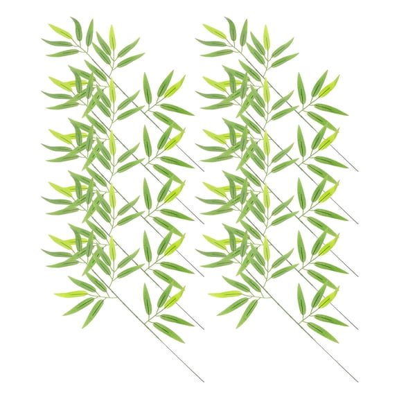 NUOLUX Sashimi Dish Decor Bamboo Serving Plate Green Leaf Shaped Tray For Weddings Garden Church Balcony 10Pcs