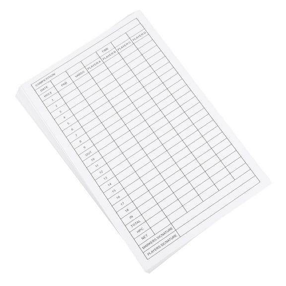 NUOLUX Score Recordsheets Cards Scorecard Competition Use Paper Sports Exam Accessory Pad Cards Scorecards Scoreboard Record