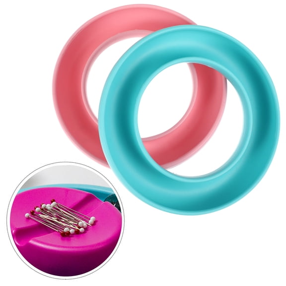 NUOLUX Sewers Craft Enthusiasts 2Pcs Bobbin Storage Container Plastic Bobbin Storage Case Blue Pink Lightweight
