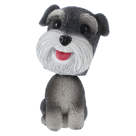 OUNONA Mini Schnauzer Shaking Head Figurine Assorted Color Resin for Room Decor 1Pack
