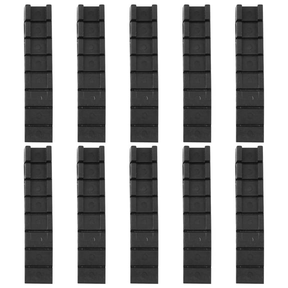 Tineasur ABS Table Shims Black Grooved Surface for Home Improvement 20Pcs