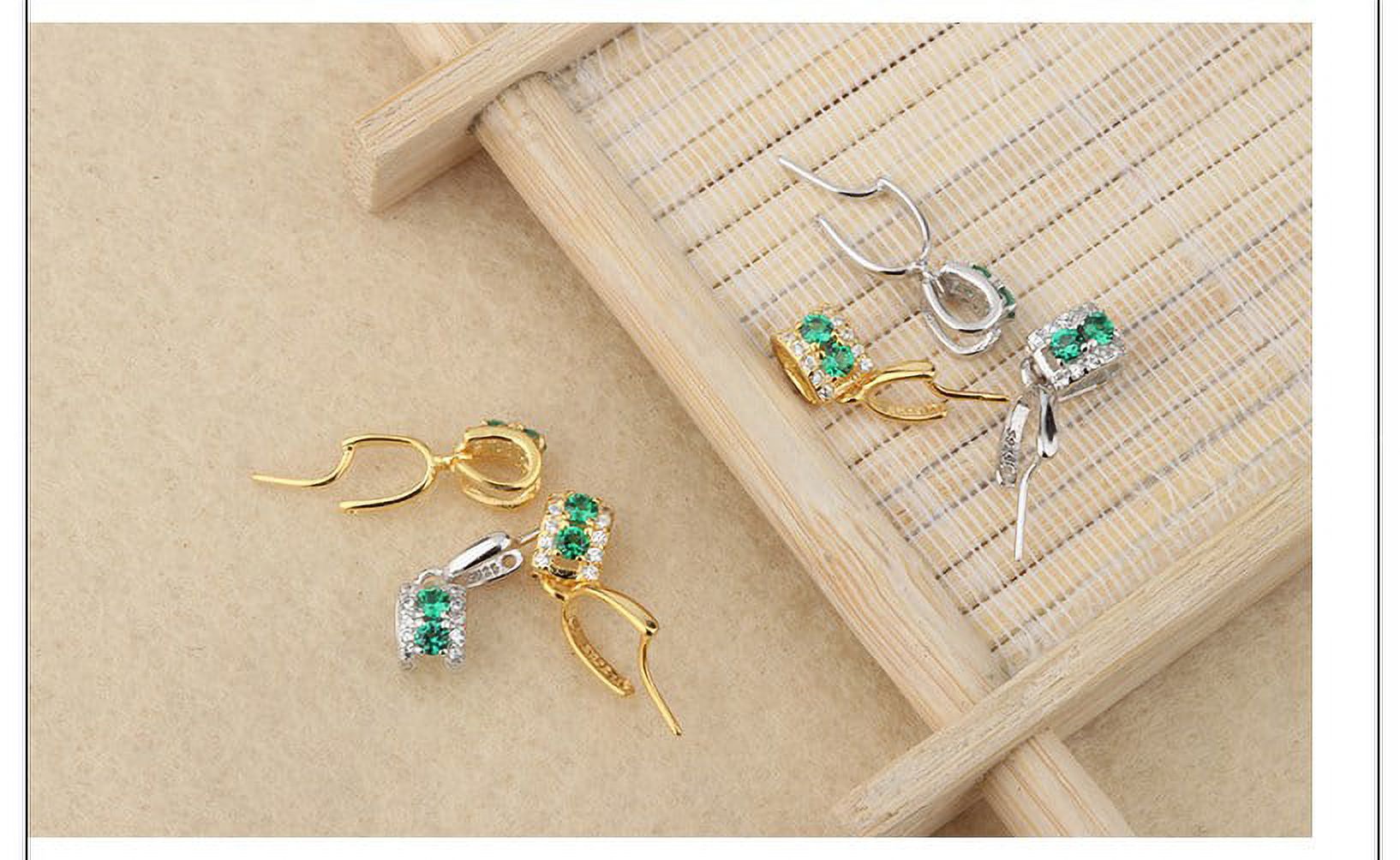 NUOLUX Silver Pendant Holder Silver Snap Hook Clasp for Necklaces