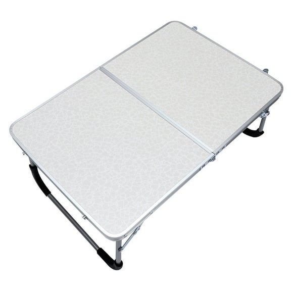 NUOLUX Simple Folding Table Computer Desk Aluminium Alloy Table BBQ Hiking Park Camping Travel -light Desk (White)