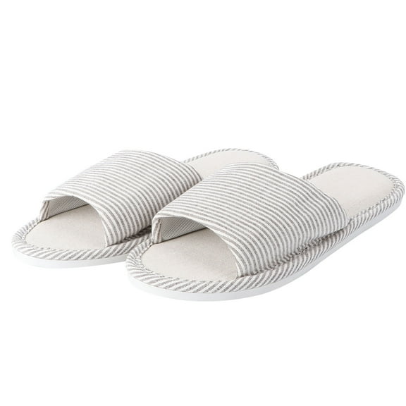 Tineasur Anti-Skid Coffee Flax Slippers for Home Use with Durable PVC Sole 1Pair
