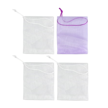 NUOLUX Soap Mesh Bag Pouch Soap Net Holder Net Exfoliating Saver Drawstring Bar Washcloth Bags Savers Bag