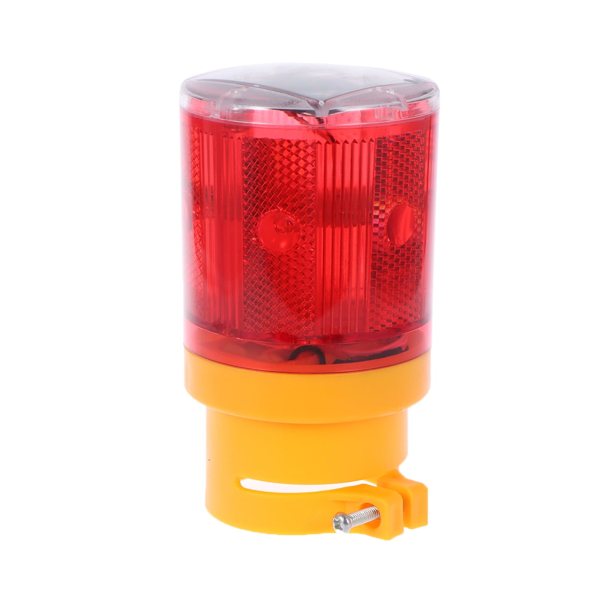 NUOLUX Solar Powered LED Traffic Strobe Warning Lights Flicker Beacon